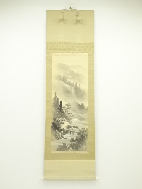 JAPANESE HANGING SCROLL / HAND PAINTED / LANDSCAPE